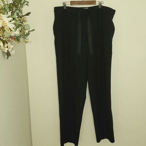 MaxMara Triacetate Made in Italy Black Pants Trousers with side pockets Size 16